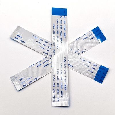 30 Cavo FFC blindato con pin Awm 20706 1,0 mm 0,5 mm Pitch Flat Flex Ribbon