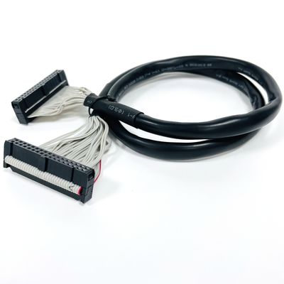 2.54mm Pitch Black Ribbon Flat Cable con connettore IDC UL2651 28awg