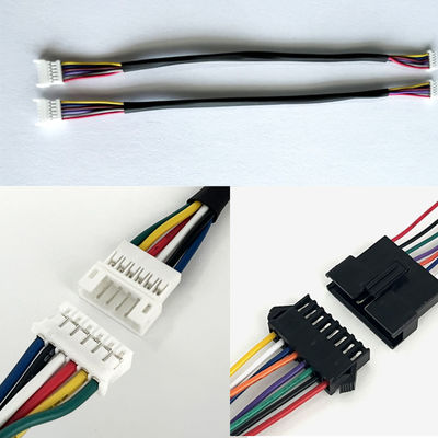 UL1007 Assemblaggio di cablaggio per fili 2 pin 6 pin 8 pin Assemblaggi di cavi elettrici personalizzati