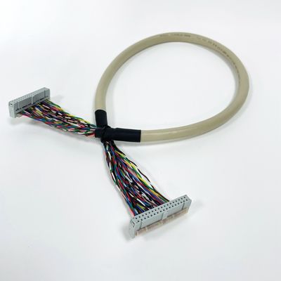 2.54mm Pitch Black Ribbon Flat Cable con connettore IDC UL2651 28awg