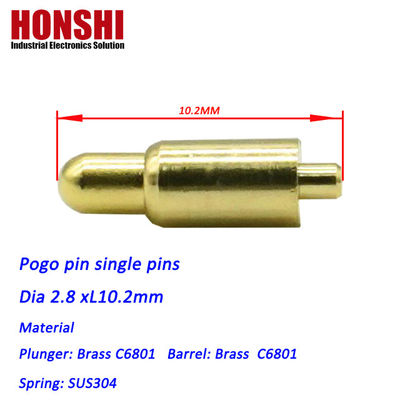 2.8mm Pogo Pin Connector Dip Tipo Pogo Pin in ottone placcato in oro