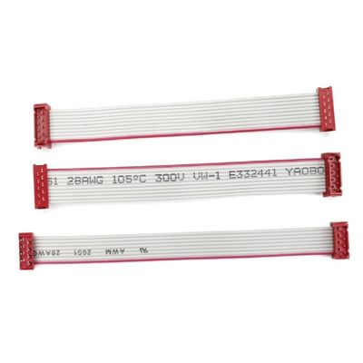 8 pin 10 pin maschio Flat Cable Assembly IDC Cable Ribbon Red Micro Match Connector