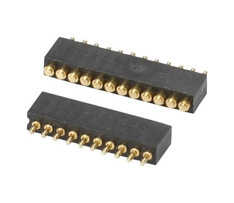 1.27mm H3.8mm Pogo Pin Connector ottone C6801 Materiale 12 Pin Connector con precisione