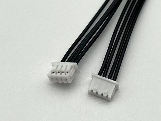2.54mm Pitch 4 Pin Dupont Cable Assembly UL1007 24awg Nero Lunghezza personalizzata