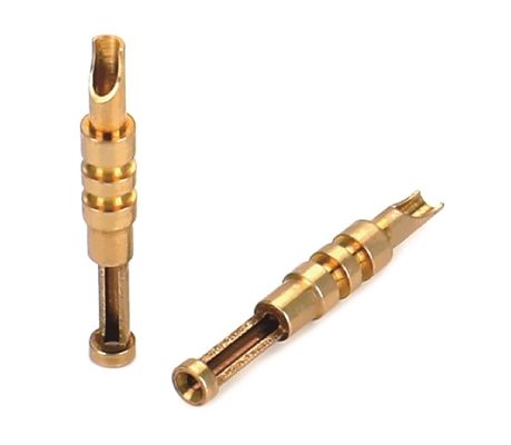 OEM CNC ottone Machined Pins Contatti Automatico Torno Processo Dimensioni personalizzate