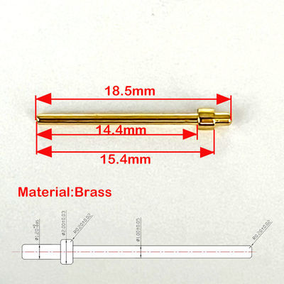Pini connesso meccanizzato 2.0x18.5mm Pini terminali dorati Pini di contatto in ottone