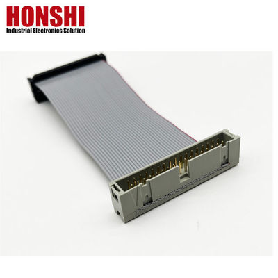 2.54mm IDC Socket To Male Connector 2 fila 14 contatti Flat Ribbon Cable Assembly