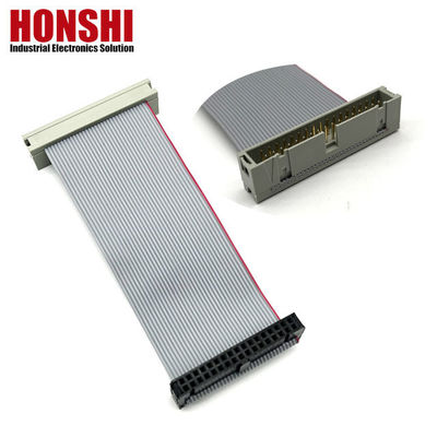 2.54mm IDC Socket To Male Connector 2 fila 14 contatti Flat Ribbon Cable Assembly