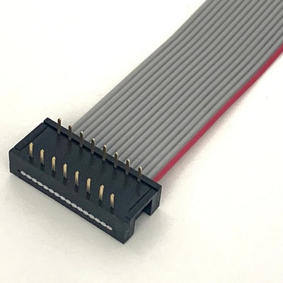 DIP Plug Grey Flat Cable Assembly 16 Pin Ribbon Cable UL2651 28awg 2,54 mm di passo
