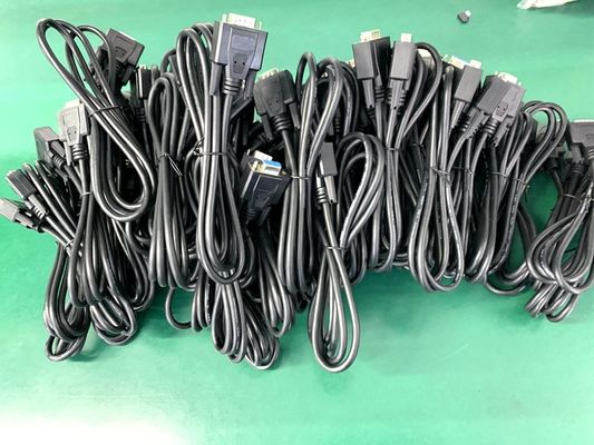 Cable D Sub Custom 13W3 Power Connector Shielded DB9 DB15 Male To Female Cable