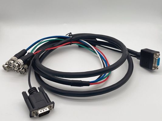 Cable D Sub Custom 13W3 Power Connector Shielded DB9 DB15 Male To Female Cable