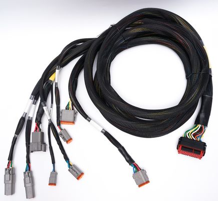 Arnesi di cablaggio per automobili personalizzati 24 pin per connessioni di fili 24 - 32AWG