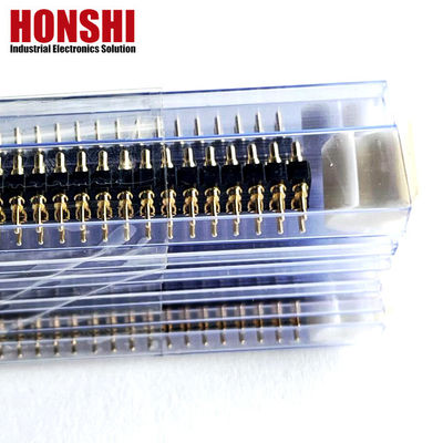 Femminile Pogo Pin Connector 6P Dorato H2.5 Dip Tipo Contatto di ottone per PCB alta corrente
