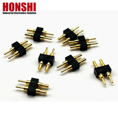 Femminile Pogo Pin Connector 6P Dorato H2.5 Dip Tipo Contatto di ottone per PCB alta corrente