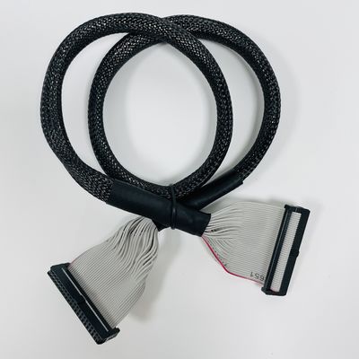 Cable piatto nero da 2,54 mm su misura 6 pin - 64 pin IDC Flat Ribbon Cable Assembly