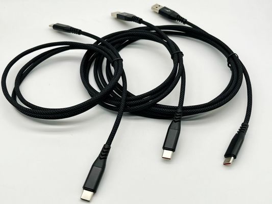 Cavo USB UL2725 nero tipo C USB 2.0 Un connettore maschile con placcaggio dorato