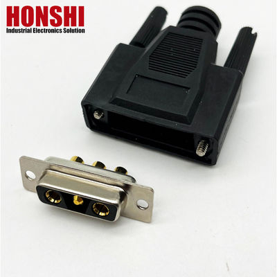 3V3 30A Subconnettore maschio D di tipo saldatore con materiale di contatto placcato oro di ottone