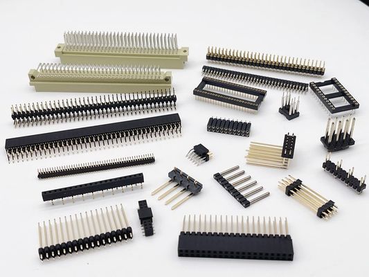 2.54mm PCB a doppia fila H3.0mm 7.4mm Legato in ottone rettilineo con connettore di testa femminile rotondo