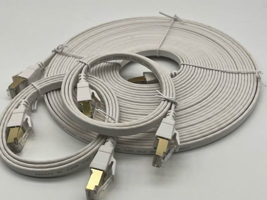 Cavo Ethernet bianco su misura da 1m Cat8 per la connessione a rete Cavo LAN con connettore Rj45