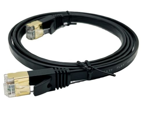 Assemblaggio di cavo modellato nero su misura RJ45 Cat7 Ethernet Patch Cable 8P8C Connector Cable