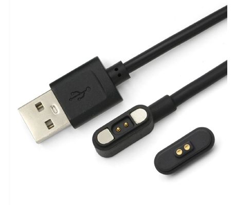 Cable di ricarica ad alta corrente 3.0a USB 2 pin Adaptatore di carica circolare Magnetico Pogo Pin