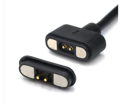 Cable di ricarica ad alta corrente 3.0a USB 2 pin Adaptatore di carica circolare Magnetico Pogo Pin