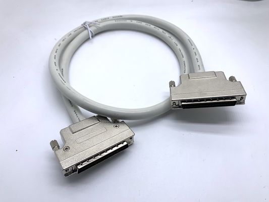 Cable di connettore SCSI grigio personalizzato 68 pin 100 pin Male Cable Ul20276 28awg Cable