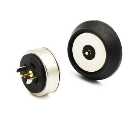 Connettore di ricarica elettrica per dispositivi elettronici con pin Pogo magnetico rotondo femminile maschile