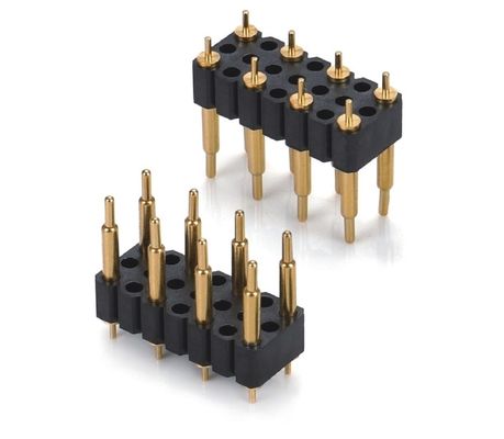 Connettore a pin di 5,08 mm a misura di Pogo, maschio, 8 pin, 4,0 mm, tre file a molla.