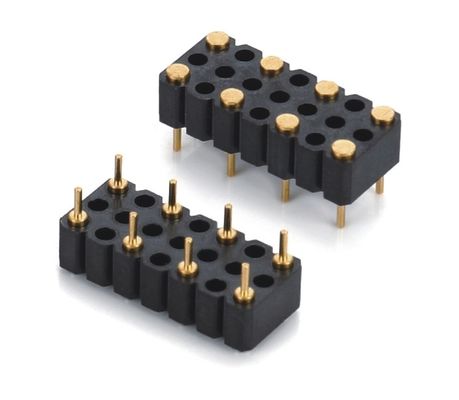 Connettore a pin di 5,08 mm a misura di Pogo, maschio, 8 pin, 4,0 mm, tre file a molla.