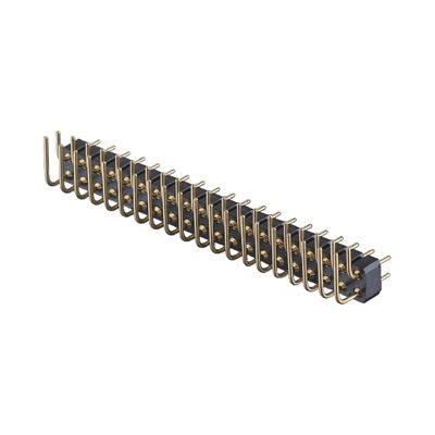 2.54mm connessione per intestazione di pin meccanizzata ad angolo destro SMT SMD PCB a riga singola