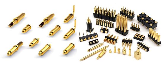 2.54mm Pitch Female 6 Pin PCB Connector Primavera carica Pogo Pin Connector Smt Tipo