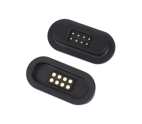 Connettore a pin di Pogo ad alta corrente magnetica 1A 2A 3A 5A 10A caricato a molla
