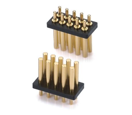 Custom 2.54mm Pitch Spring caricato Pogo Pin connettore Dip Tipo Femminile Header 10 Pin