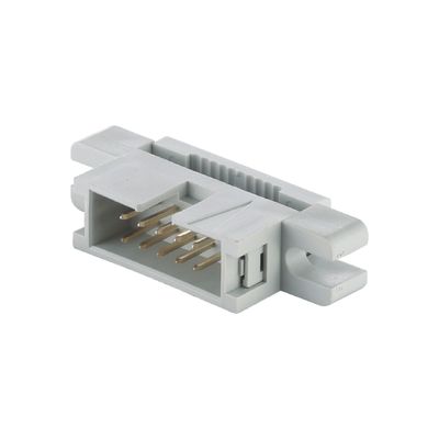 Placcaggio in oro 2,54 mm Testa di scatola PBT ottone 6P - 64P IDC Board To Wire Connector