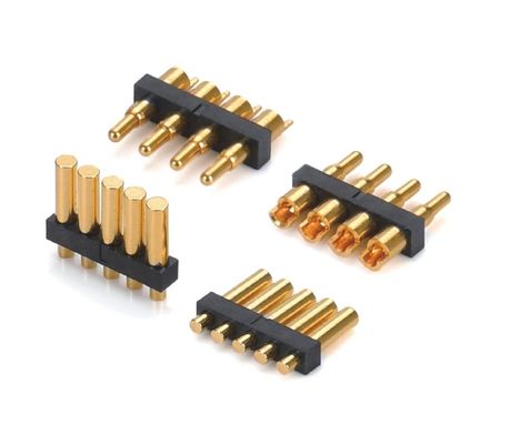 DC12V Pogo Pin Connector 2.54mm 2pin maschio con tappo Pogopin Single Row Right Angle Dip