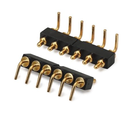 2.54mm Pitch Maschio 5 Pin PCB Connector Primavera carica Pogo Pin Connector Dip Tipo