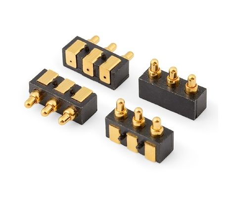 2.5mm 3 Pin Spring Loaded Pogo Pin Connector per applicazioni automobilistiche Voltaggio nominale 1A