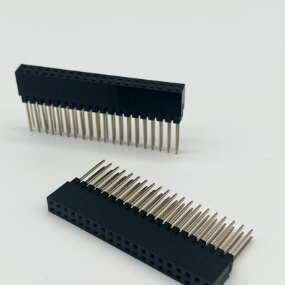 2.54mm Pitch Female Header Connector 8.5mm Altezza doppia fila 180 gradi immersione per PCB