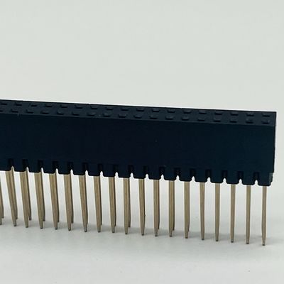 2.54mm Pitch Female Header Connector 8.5mm Altezza doppia fila 180 gradi immersione per PCB