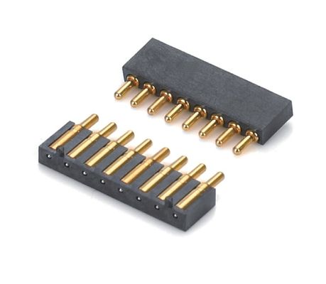 2.5mm Pitch Brass C6801 3 Pin SMT Tipo Testa maschile Pogo Pin connettore di plastica nera