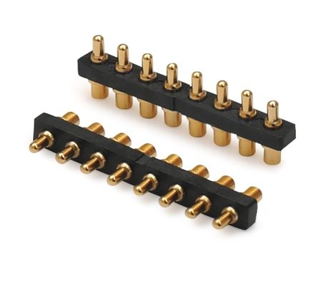 2.5mm Pitch Brass C6801 3 Pin SMT Tipo Testa maschile Pogo Pin connettore di plastica nera
