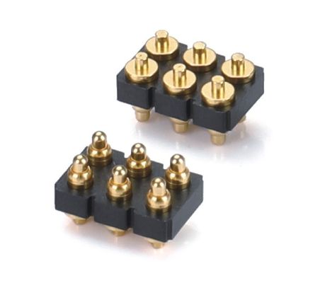 Single Row 3pin 1.5mm Dip Tipo Dorato Placcato Rame Pogo Pin connettore 2,54mm passo