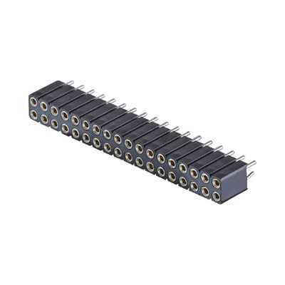 Collegamento PCB con intestazione femminile lavorata 2.54mm H7.0mm angolo destro doppia fila 2-80Pin