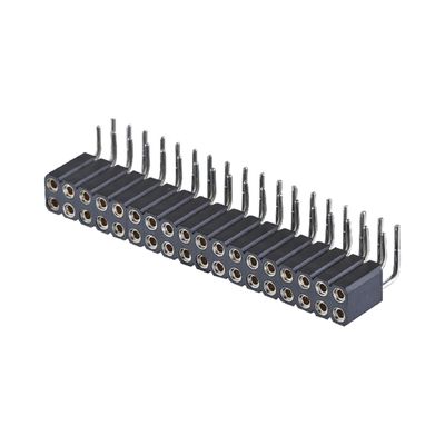 Connettore per PCB a doppia fila ad angolo destro SMD con intestazione a pin laminata in oro da 2,54 mm