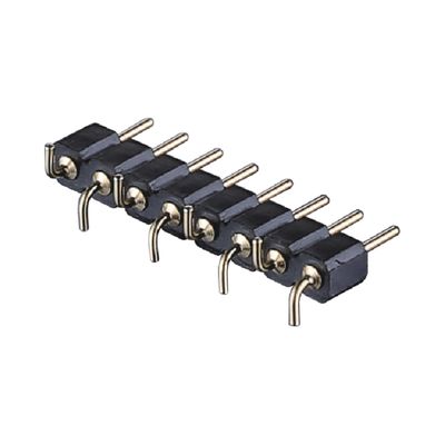 Connettore per PCB a doppia fila ad angolo destro SMD con intestazione a pin laminata in oro da 2,54 mm