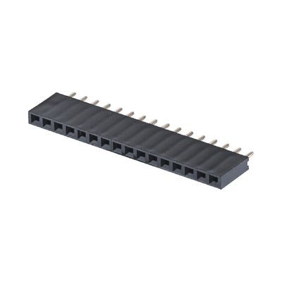Femminile connettore di intestazione 1 * 40 PA6T nero connettore ad angolo destro 2,54 mm passo H8,5 mm