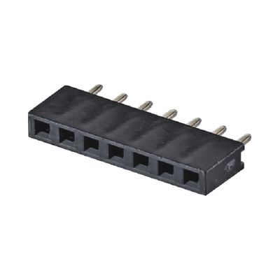Femminile connettore di intestazione 1 * 40 PA6T nero connettore ad angolo destro 2,54 mm passo H8,5 mm