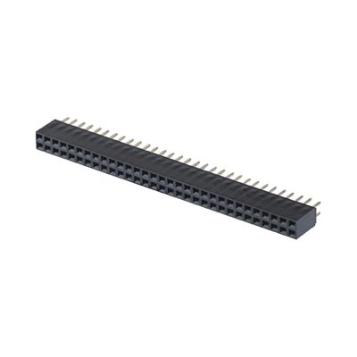 Femminile connettore di intestazione 1 * 40 PA6T nero connettore ad angolo destro 2,54 mm passo H8,5 mm