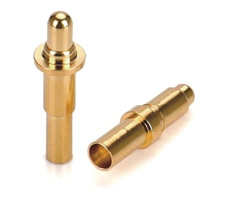Maschio saldatore 9.5mm Pogo Pin Connector ottone 3.2mm altezza molla caricato in oro